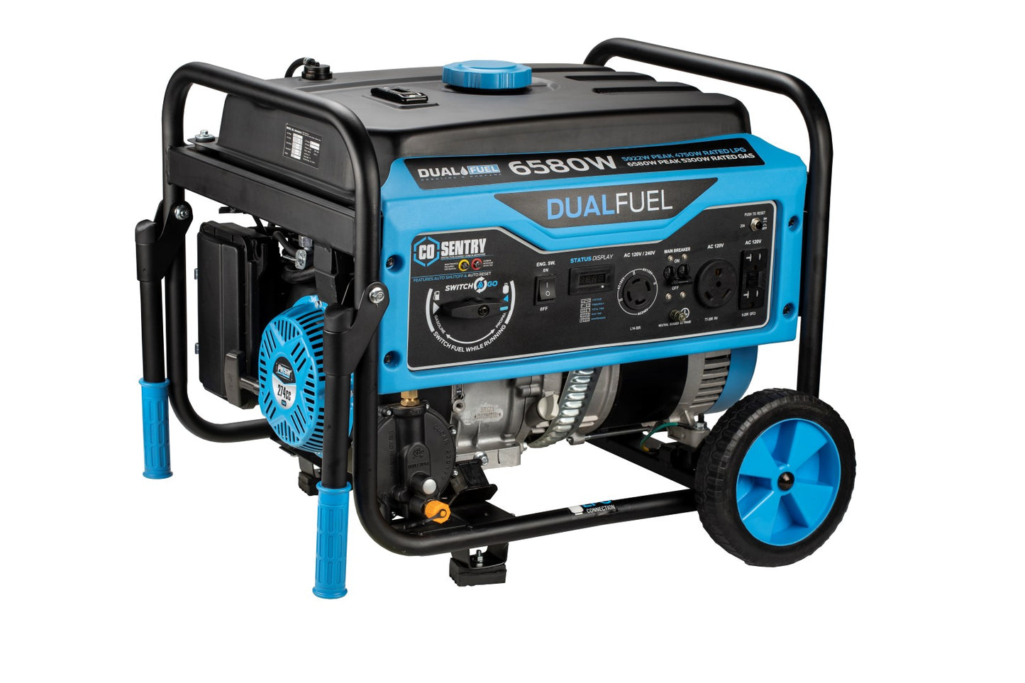 Pulsar PG6580BCO 6,580-Watt Dual-Fuel Generator with CO Alert - PowerGen USA