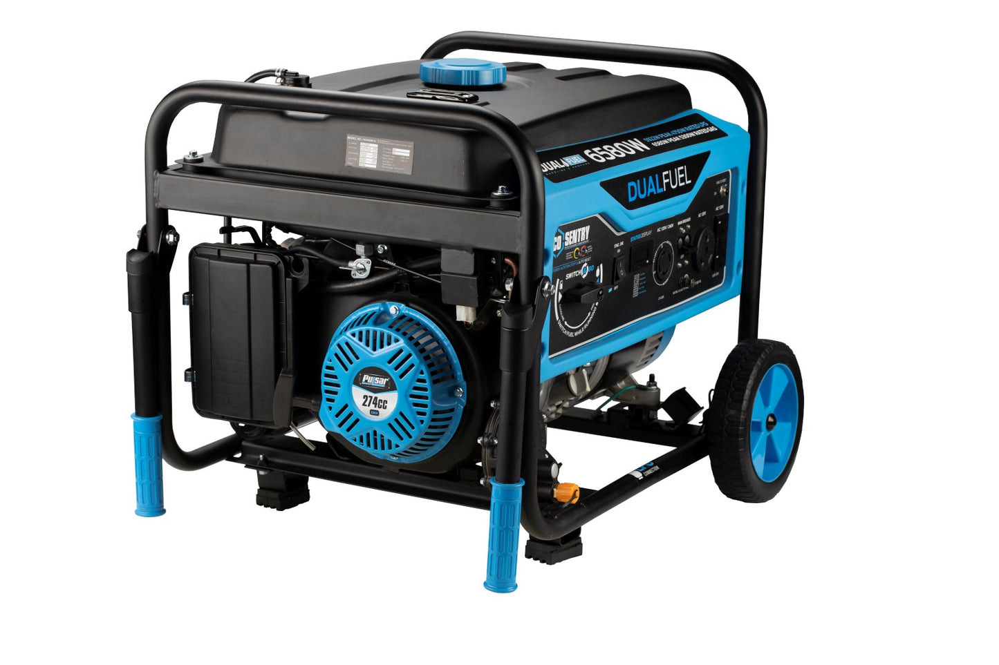 Pulsar PG6580BCO 6,580-Watt Dual-Fuel Generator with CO Alert - PowerGen USA