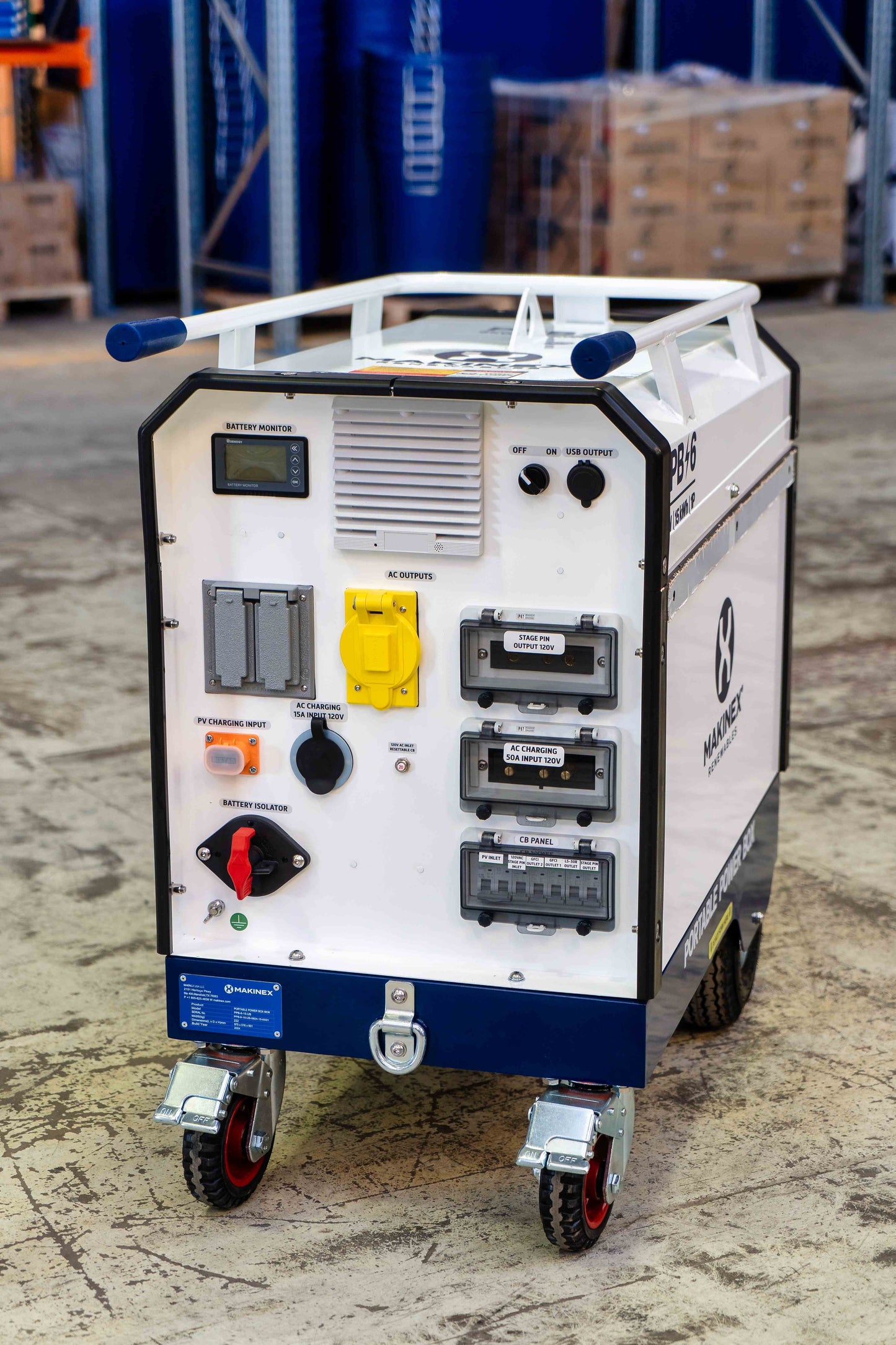 Makinex Portable Power Box Bates 50Amp 6-15 (PPB) - PowerGen USA