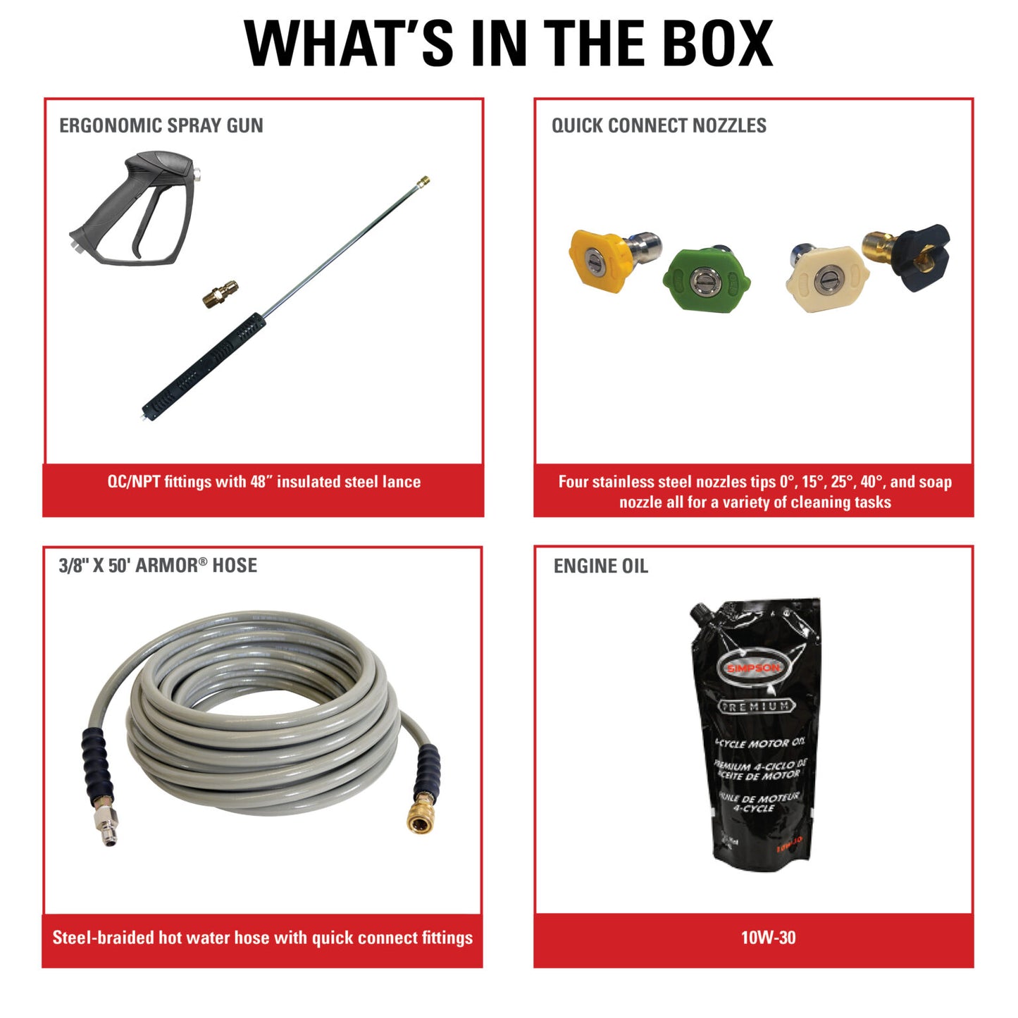 SIMPSON Super Brute SB65123 3500 PSI at 5.5 GPM HONDA® GX690 with General Pump Triplex Plunger Pump Hot Water Professional Gas Pressure Washer- PowerGen usa