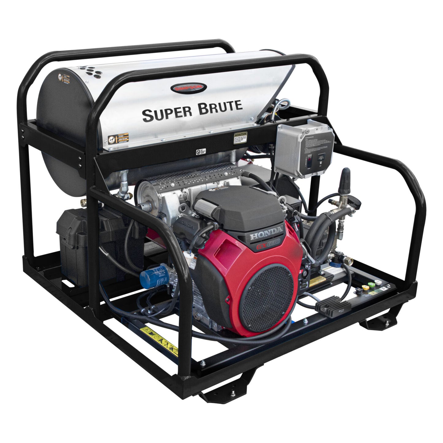 SIMPSON Super Brute SB65123 3500 PSI at 5.5 GPM HONDA® GX690 with General Pump Triplex Plunger Pump Hot Water Professional Gas Pressure Washer- PowerGen usa