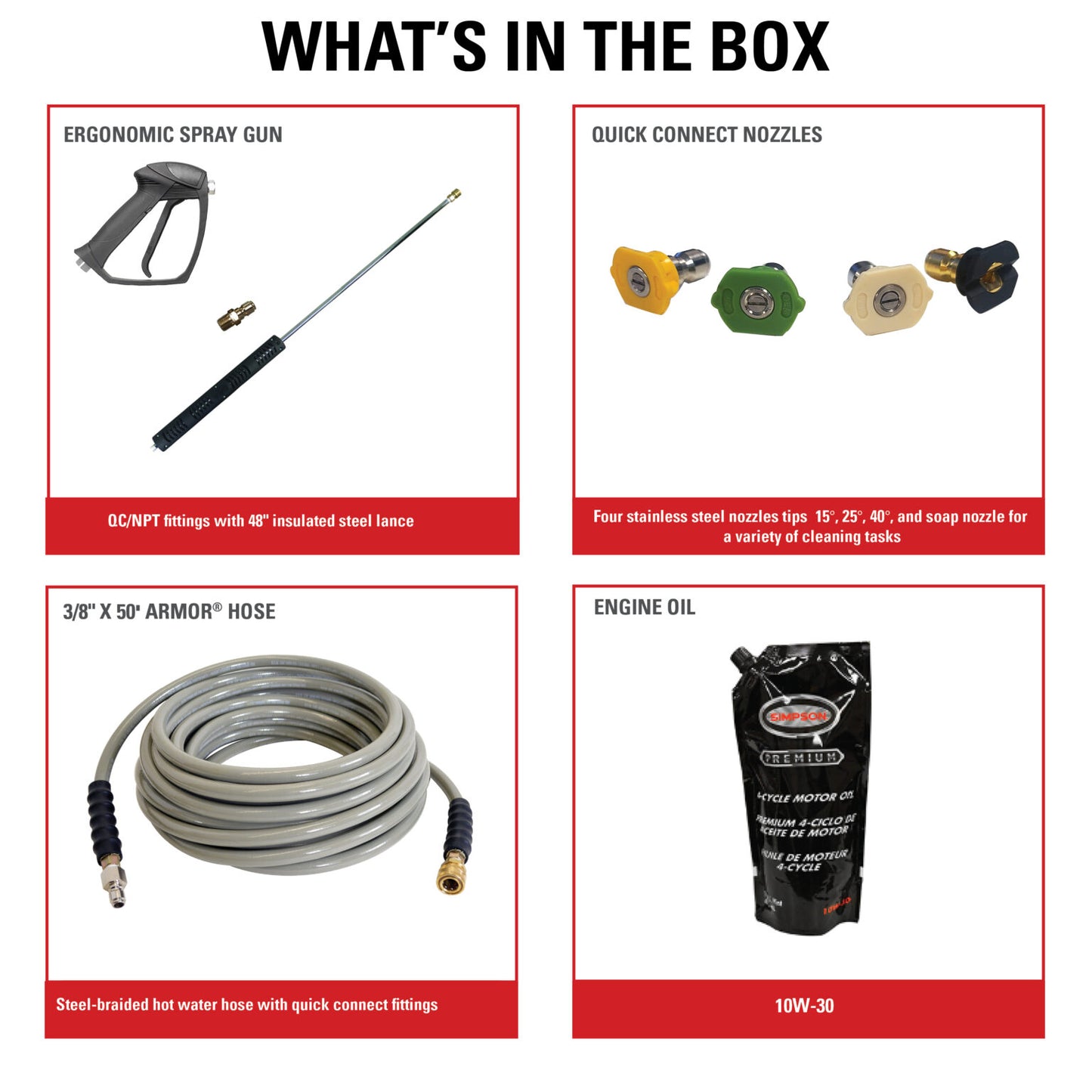 SIMPSON Super Brute SB65127 3500 PSI at 5.5 GPM CRX® 680 with COMET Pump Industrial Triplex Hot Water Professional Gas Pressure Washer- PowerGen USA