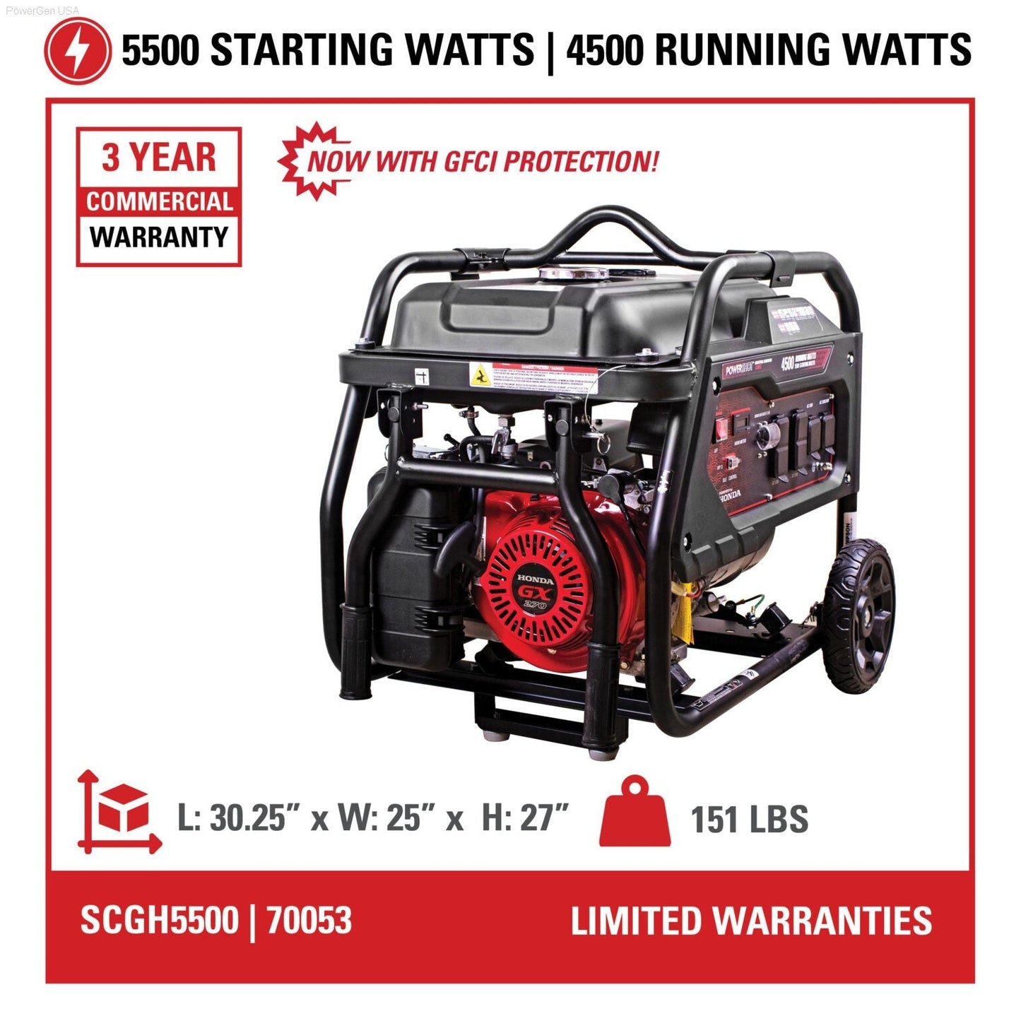 Gas Generators - SIMPSON SCGH5500 Industrial Generator
