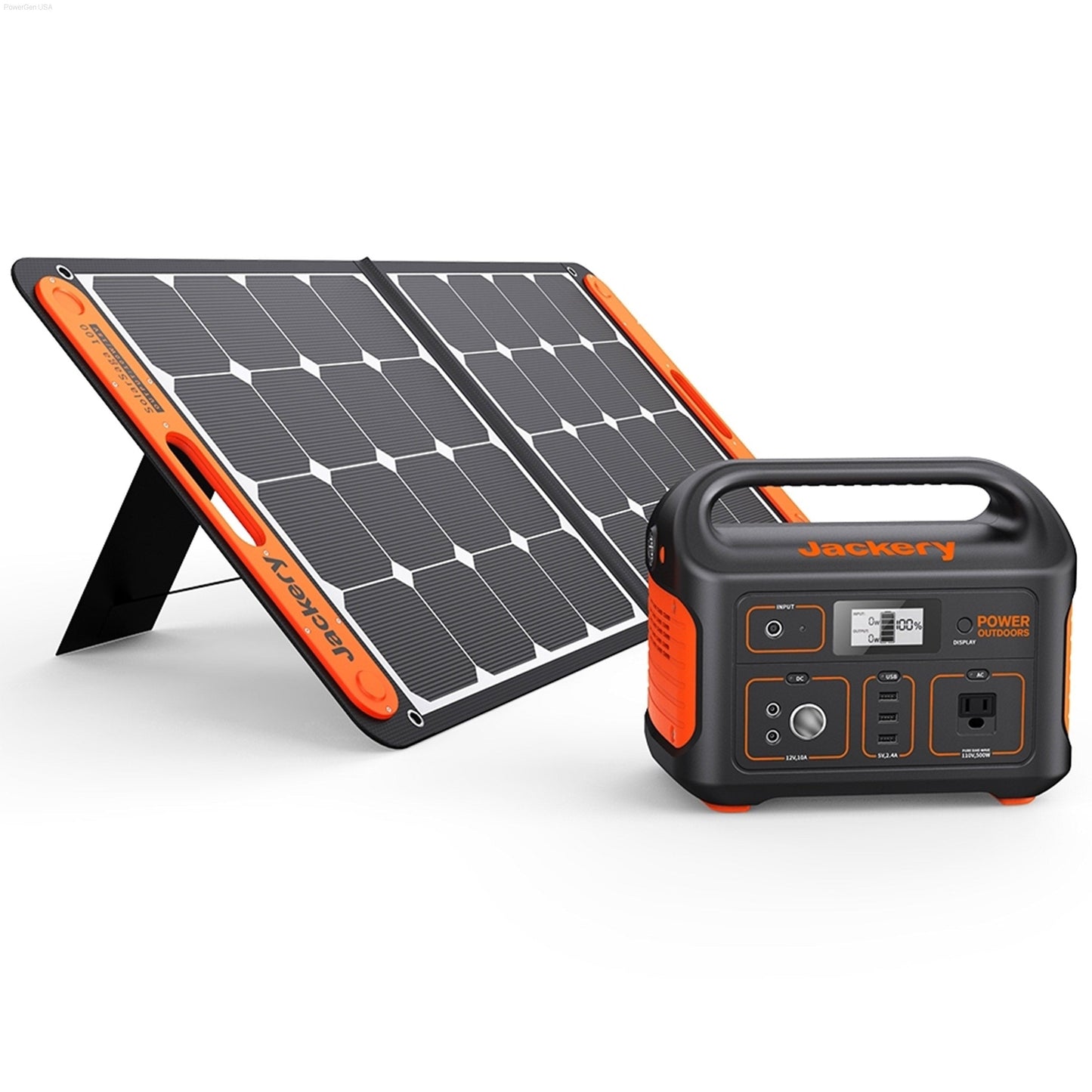 Solar & Battery Powered - Jackery Solar Generator 550 - 1*Explorer 550 + 1 * SolarSaga 100W