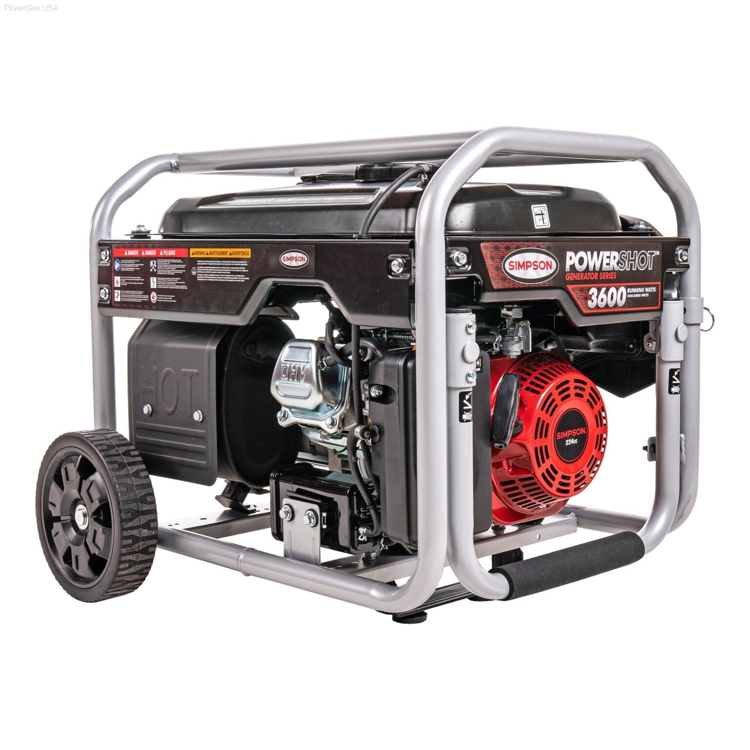 Gas Generators - SIMPSON SPG3645 Powershot Portable 3600-Watt Generator