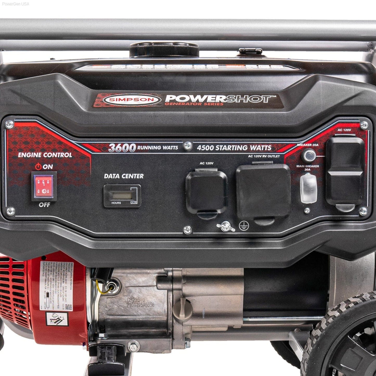 Gas Generators - SIMPSON SPG3645 Powershot Portable 3600-Watt Generator