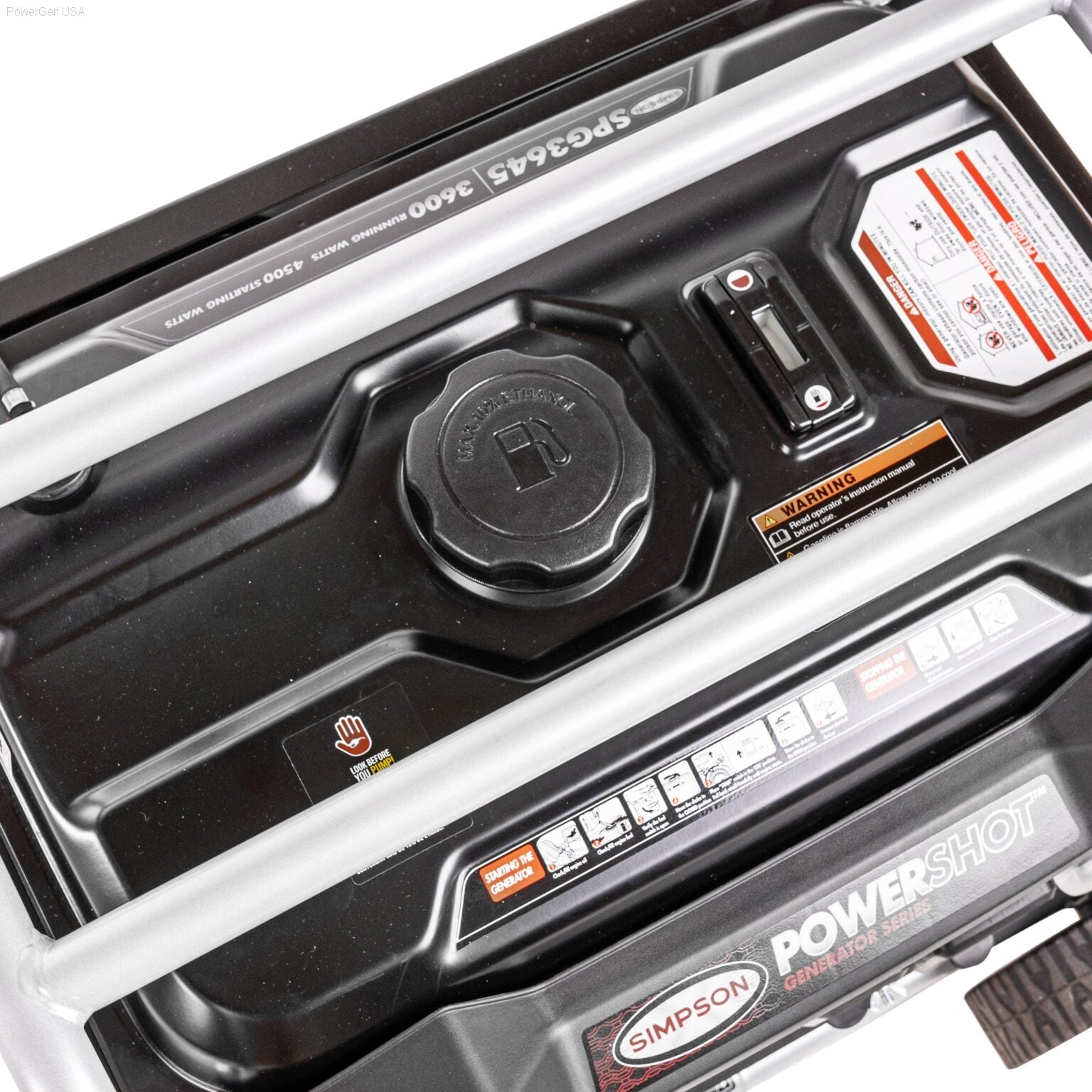 Gas Generators - SIMPSON SPG3645 Powershot Portable 3600-Watt Generator