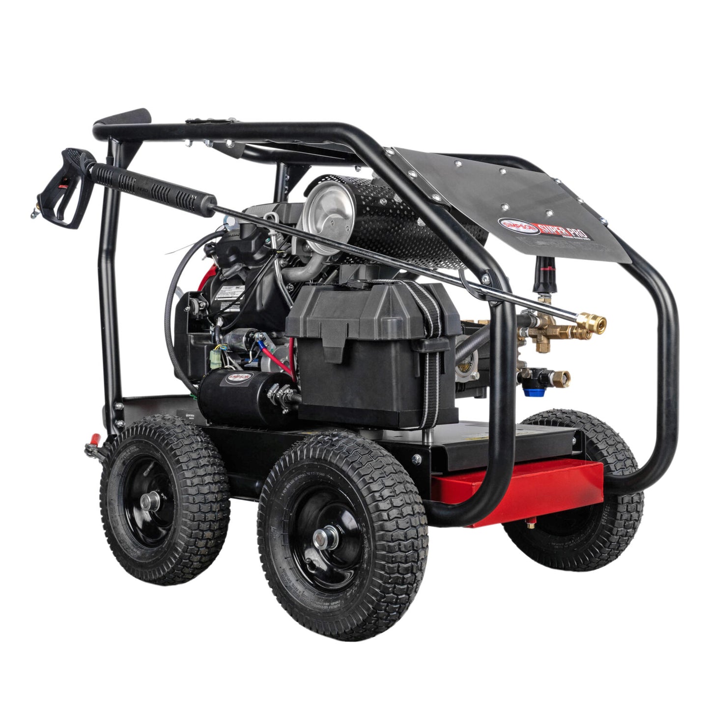SIMPSON SuperPro Roll-Cage SW3080HUGL 3000 PSI at 8.0 GPM HONDA® GX690 with UDOR Triplex Plunger Pump Cold Water Professional Gear Drive Gas Pressure Washer- PowerGen USA