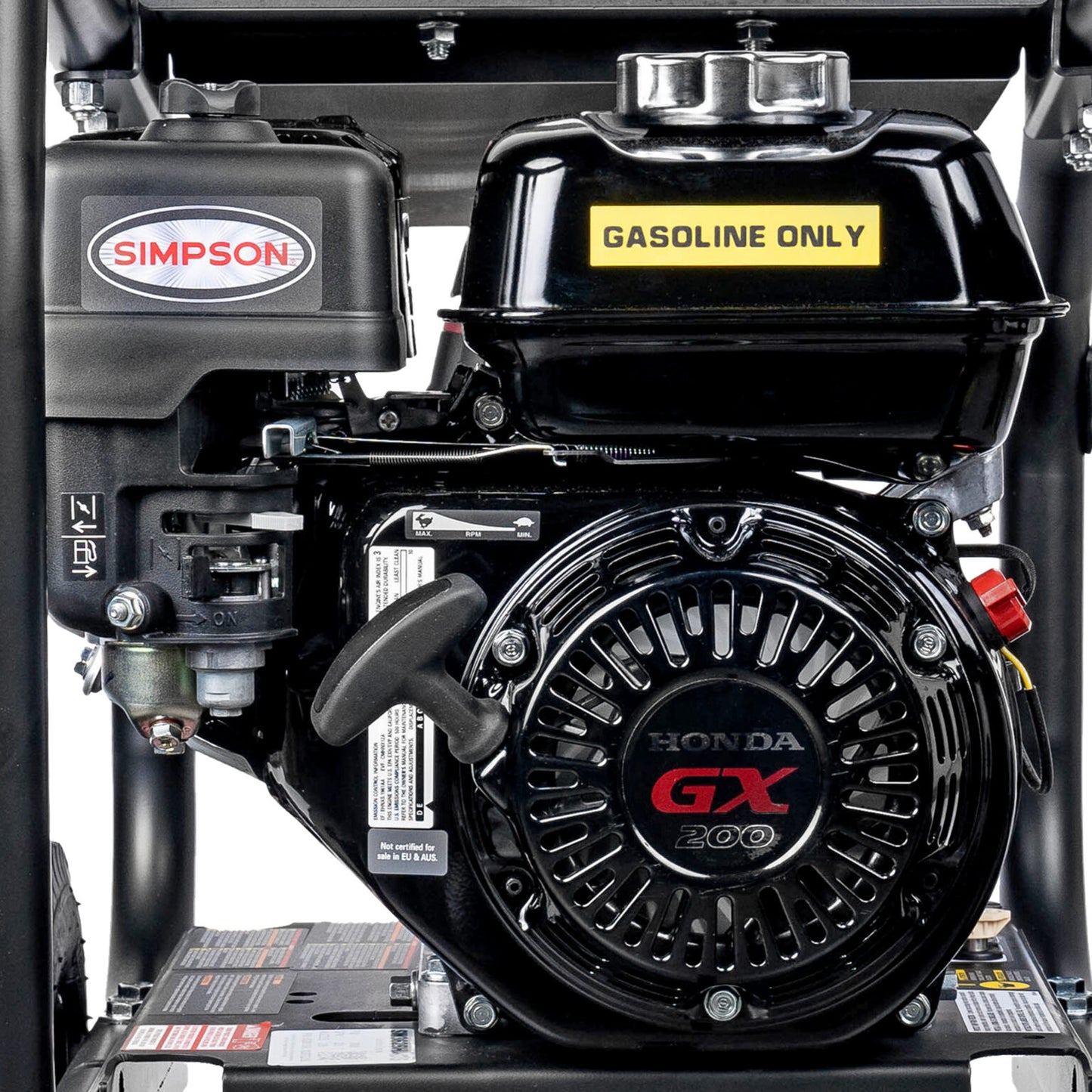 SIMPSON SuperPro Roll-Cage SW3625HADS 3600 PSI at 2.5 GPM HONDA® GX200 with AAA® Triplex Plunger Cold Water Professional Gas Pressure Washer- PowerGen USA