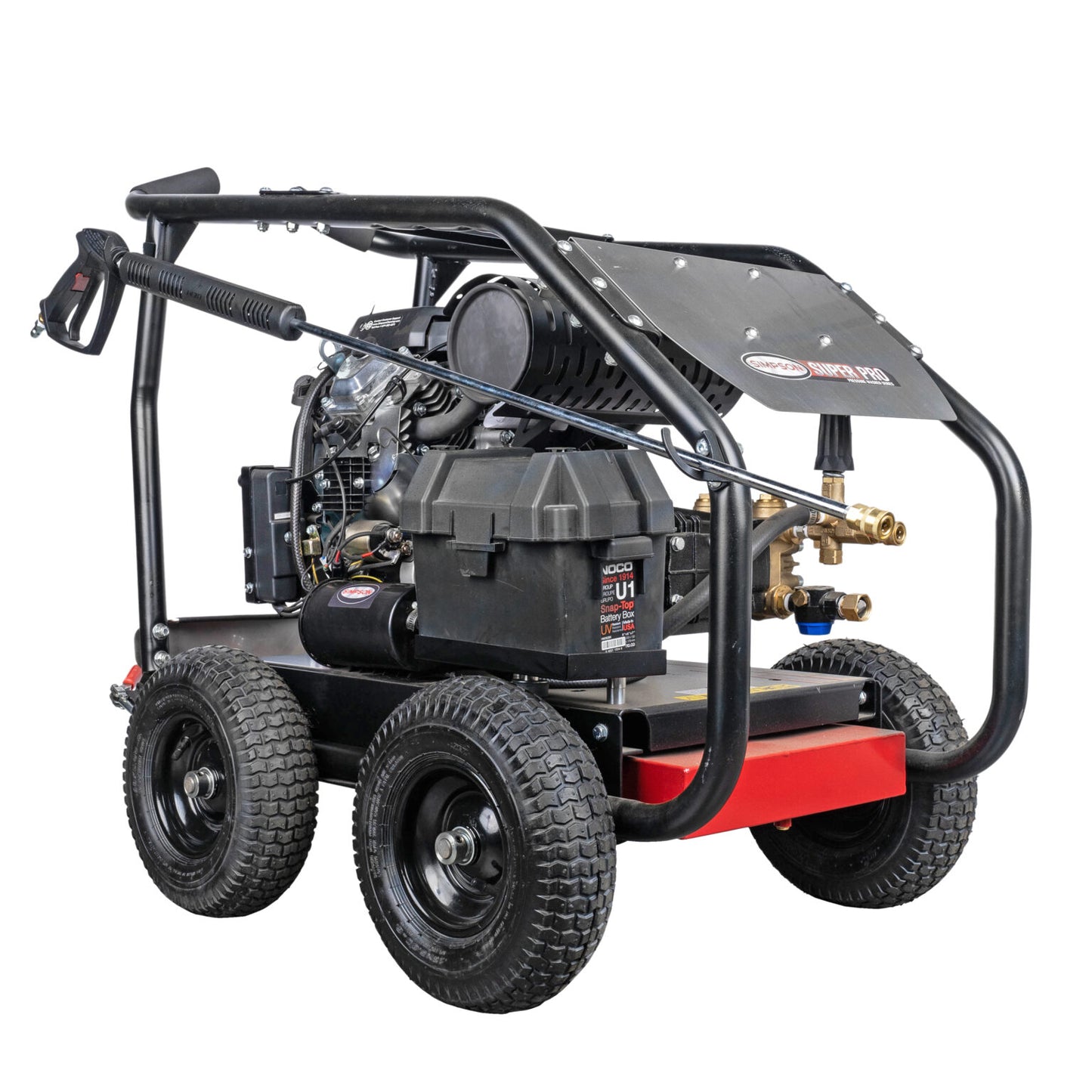 SIMPSON SuperPro Roll-Cage SW4060SUGL 4000 PSI at 6.0 GPM CRX® 680 with UDOR Triplex Plunger Pump Cold Water Professional Gear Drive Gas Pressure Washer- PowerGen USA