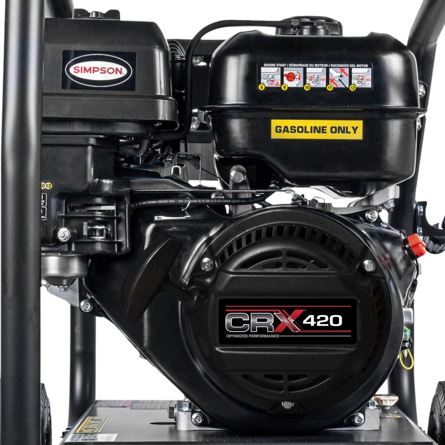 SIMPSON SuperPro Roll-Cage SW4440SCDM 4400 PSI at 4.0 GPM CRX®420 with AAA® Triplex Plunger Pump Cold Water Professional Gas Pressure Washer- PowerGen USA