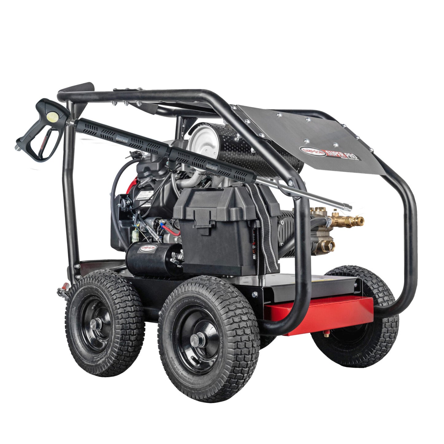 SIMPSON SuperPro Roll-Cage SW5050HUGL 5000 PSI at 5.0 GPM HONDA® GX690 with a UDOR® Industrial Triplex Pump Cold Water Professional Gear Drive Gas Pressure Washer- PowerGen USA