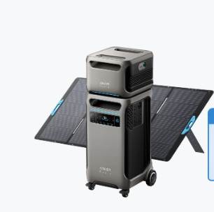 Anker SOLIX F3800 Solar Generator + Anker solix F3800 Expansion Battery + Anker solix 40OW Solar Panel