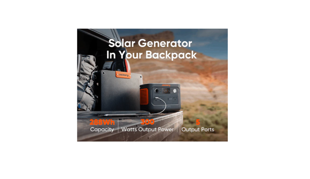 Jackery Solar Generator 300 Plus + SolarSaga 40Wmini