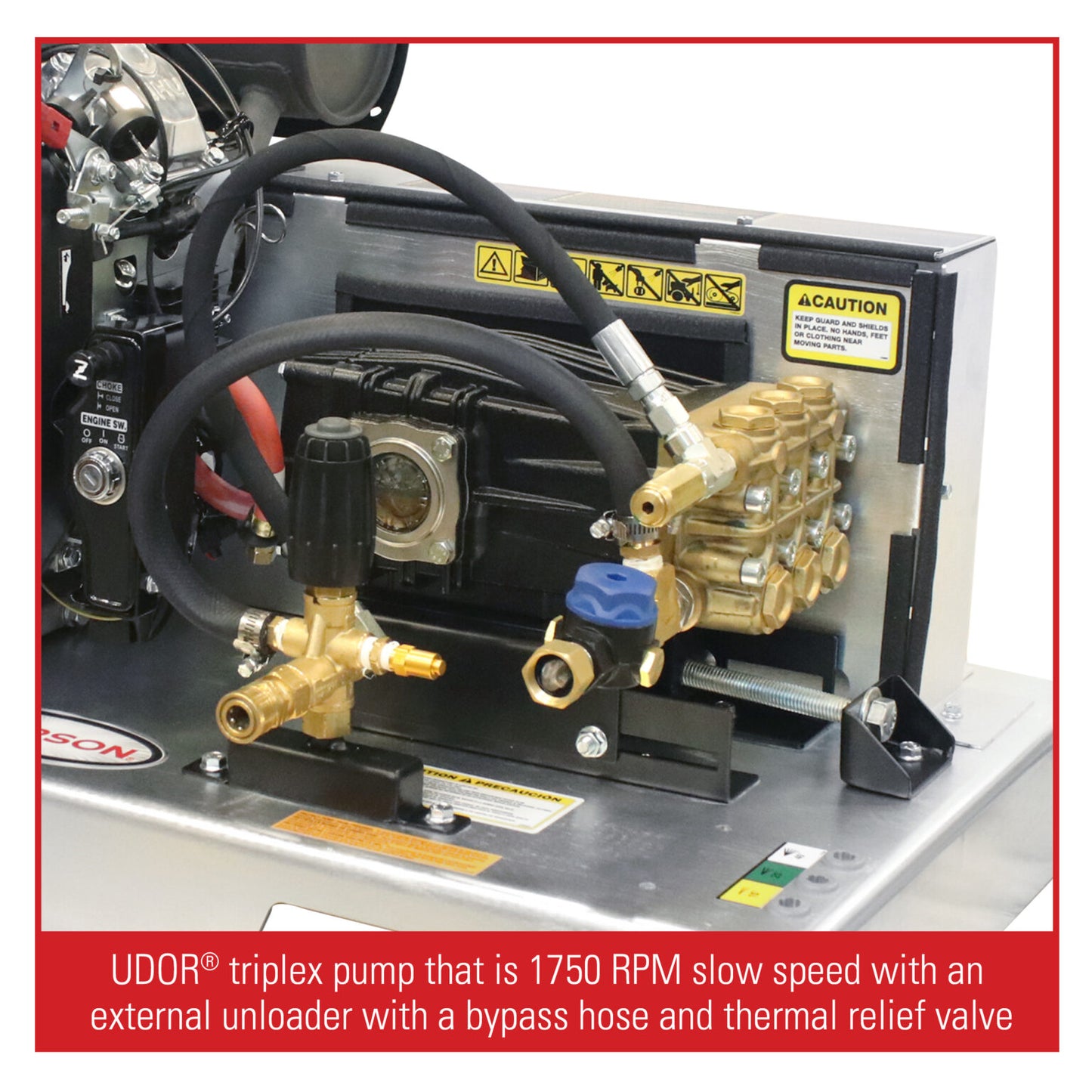 SIMPSON Truck Mount Series TM2810141E 2800 PSI at 10.0 GPM CRX® 750 with UDOR® Triplex Plunger Pump Cold Water Gas Industrial Pressure Washer- PowerGen USA