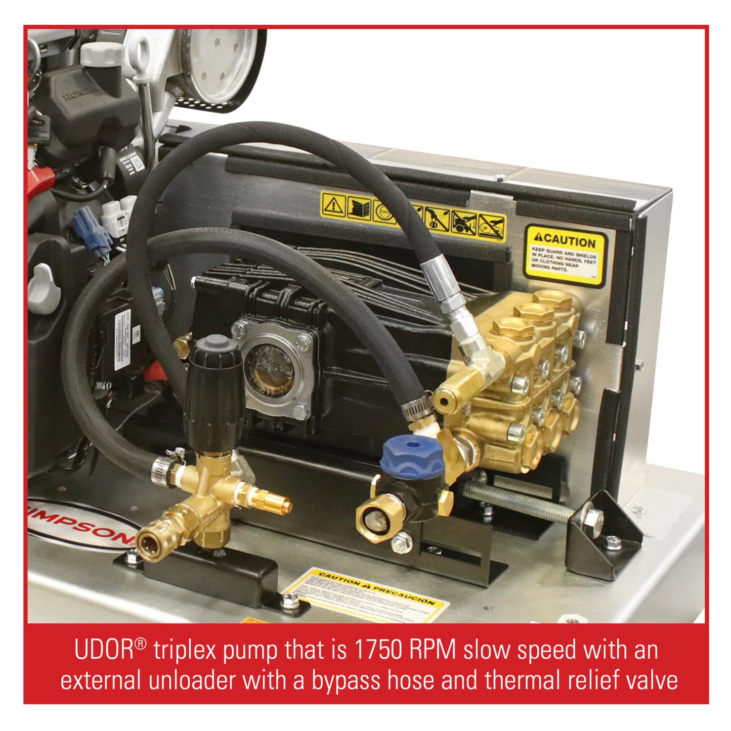 SIMPSON Truck Mount Series TM3080241E 3000 PSI at 8.0 GPM HONDA® GX690 with UDOR® Triplex Plunger Pump Cold Water Gas Industrial Pressure Washer- PowerGen USA