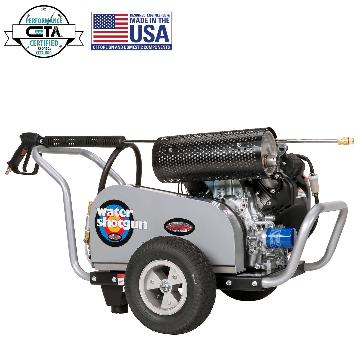 SIMPSON WS5050231E Water Shotgun WS5050H 49-State 5000 PSI at 5.0 GPM HONDA GX690 with COMET Triplex Plunger Pump Cold Water Professional Belt Drive Gas Pressure Washer- PowerGen USA