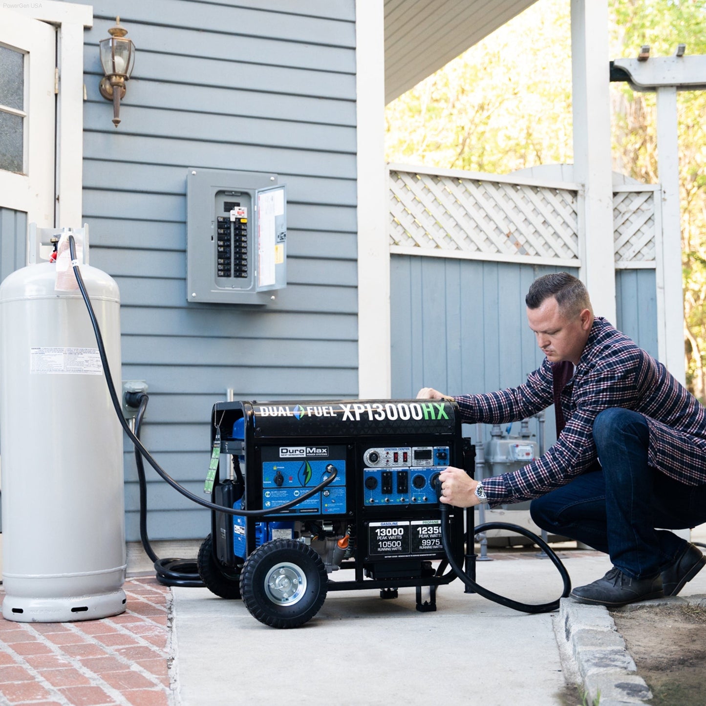13000 watt dual fuel generator