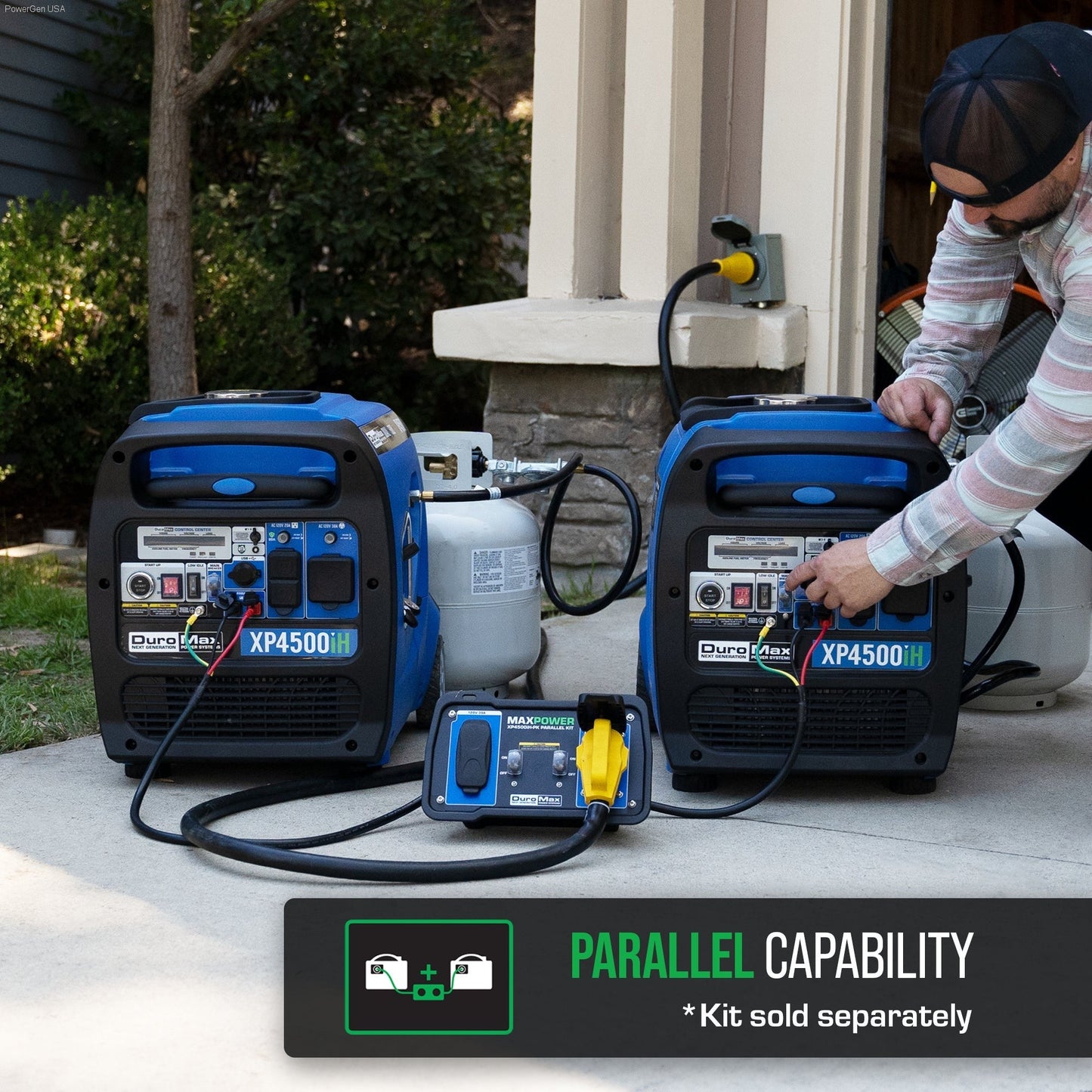 Dual Fuel Hybrid - DuroMax XP4500iH 4,500 Watt Dual Fuel Portable Inverter Generator W/ CO Alert