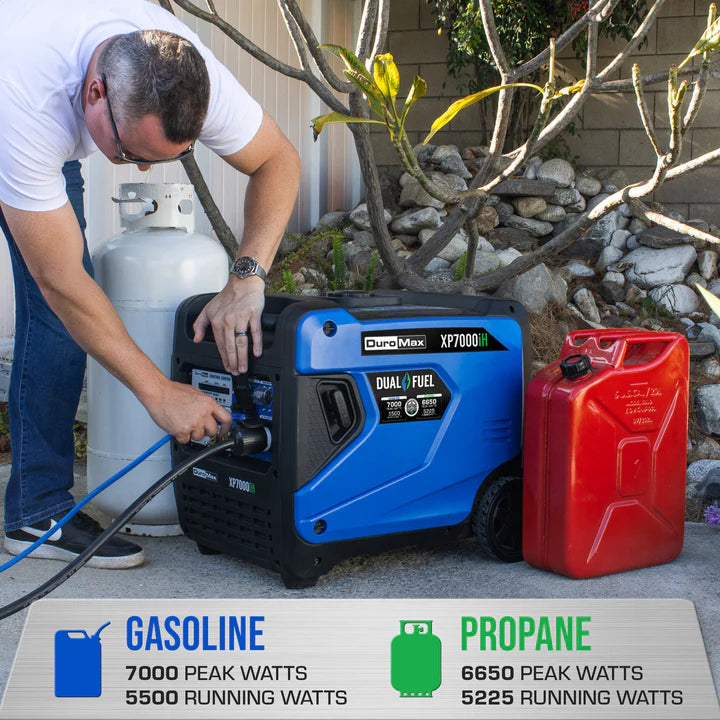 DuroMax XP7000iHT 7,000 Watt Portable iHT Dual Fuel Inverter Generator w/ CO Alert - PowerGen USA