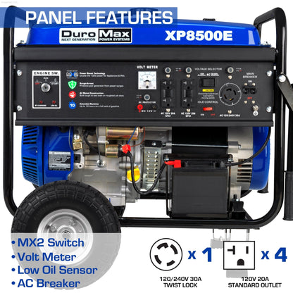 Gas Generators - DuroMax XP8500E 8,500 Watt Gasoline Portable Generator