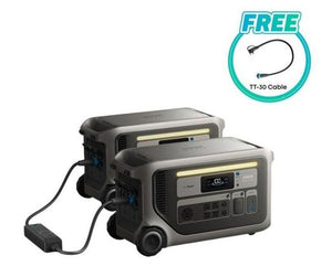 2xAnker SOLIX F3000 Power Station Kit - 6144Wh Total Capacity + Double Voltage Hub - Includes FREE TT-30 Cable