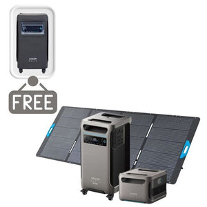 Anker SOLIX F3800 Plus Portable Solar Generator Kit with Expansion Battery - 7680 Watt Hours - Includes 400W Anker Solar Panel