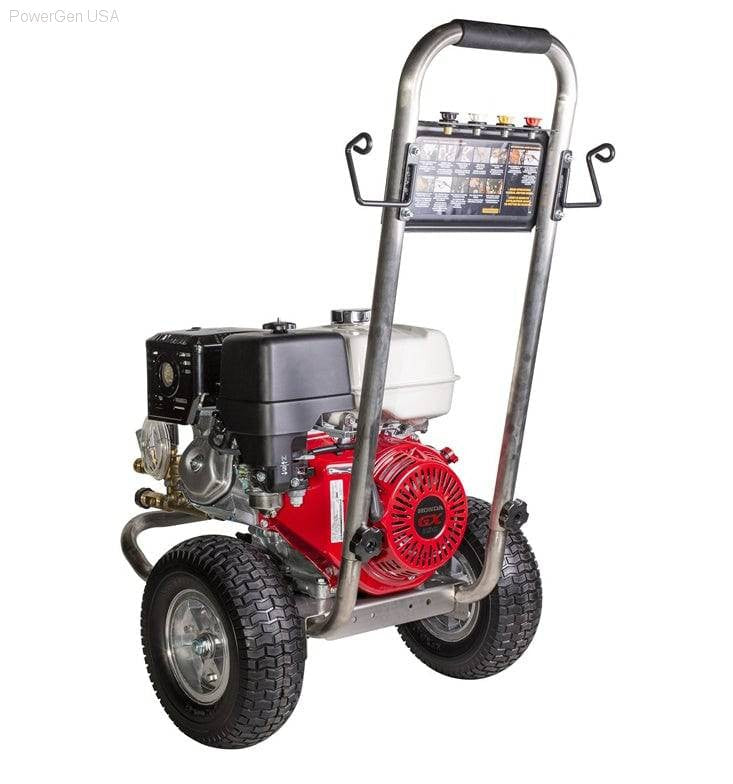 Pressure Washers - BE Power 4200 PSI  3.9 GPM Gas Pressure Washer With Honda GX390 Engine And CAT Triplex Pump