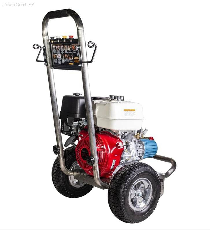 Pressure Washers - BE Power 4200 PSI  3.9 GPM Gas Pressure Washer With Honda GX390 Engine And CAT Triplex Pump