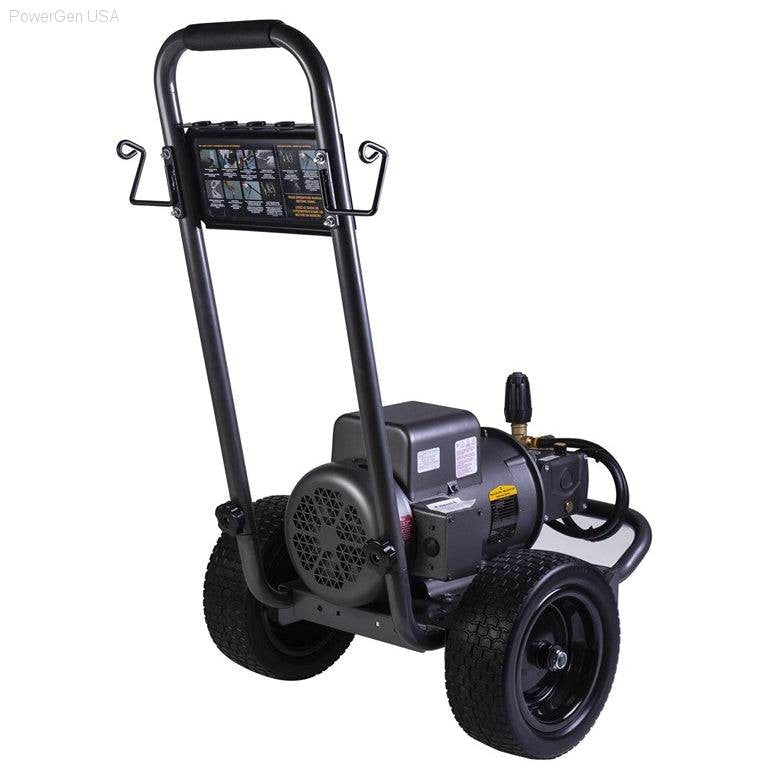 Pressure Washers - BE Power Equipment 2000 PSI 3.5 GPM Electric Pressure Washer With Baldor Motor And AR Triplex Pump