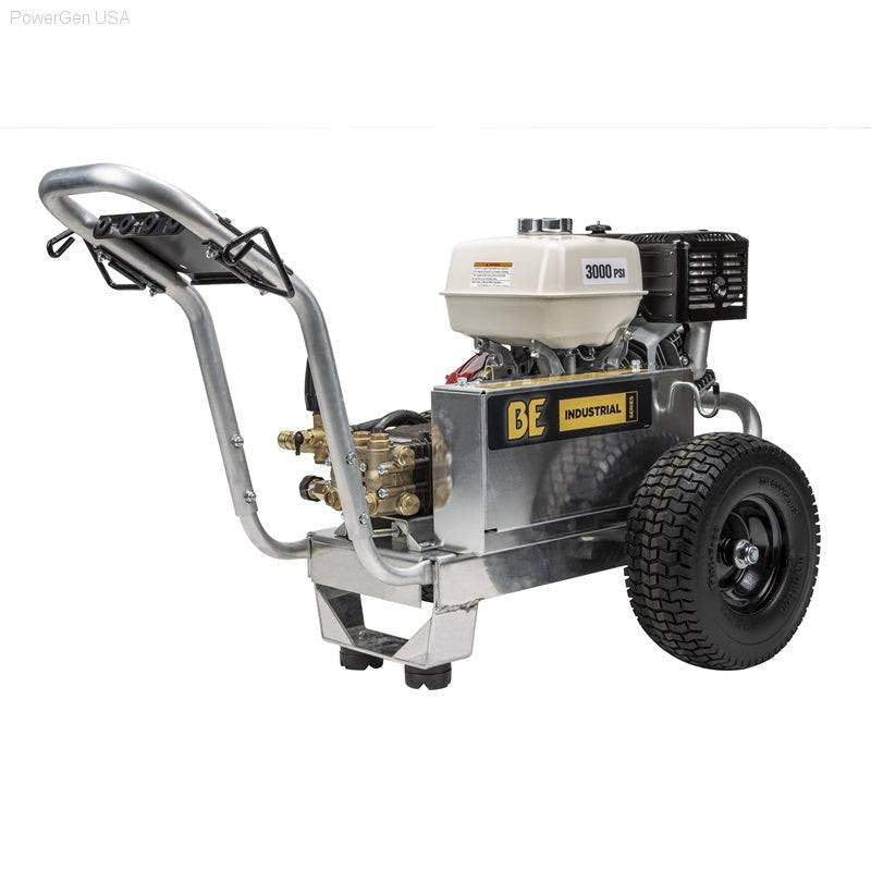 Pressure Washers - BE Power Equipment 3000 Psi 5.0 GPM Honda GX390 Engine Gas Belt Drive Pressure Washer