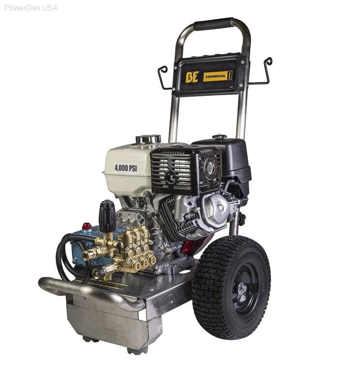 Pressure Washers - BE Power Equipment 4000 PSI 4.0 GPM Gas Pressure Washer With Honda GX390 Engine And CAT Triplex Pump