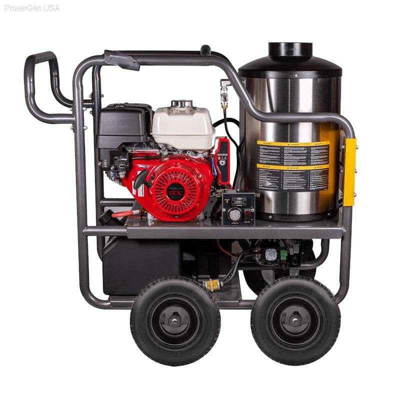 Pressure Washers - BE Power Equipment Commercial Series 4000 Psi 4 GPM 389cc Honda GX390 Engine Gas Hot Water Pressure Washer