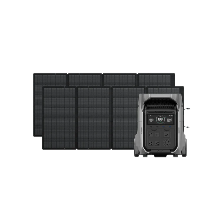 EcoFlow DELTA Pro 3 + 2* Ecoflow 400W Solar Panel - PowerGen USA