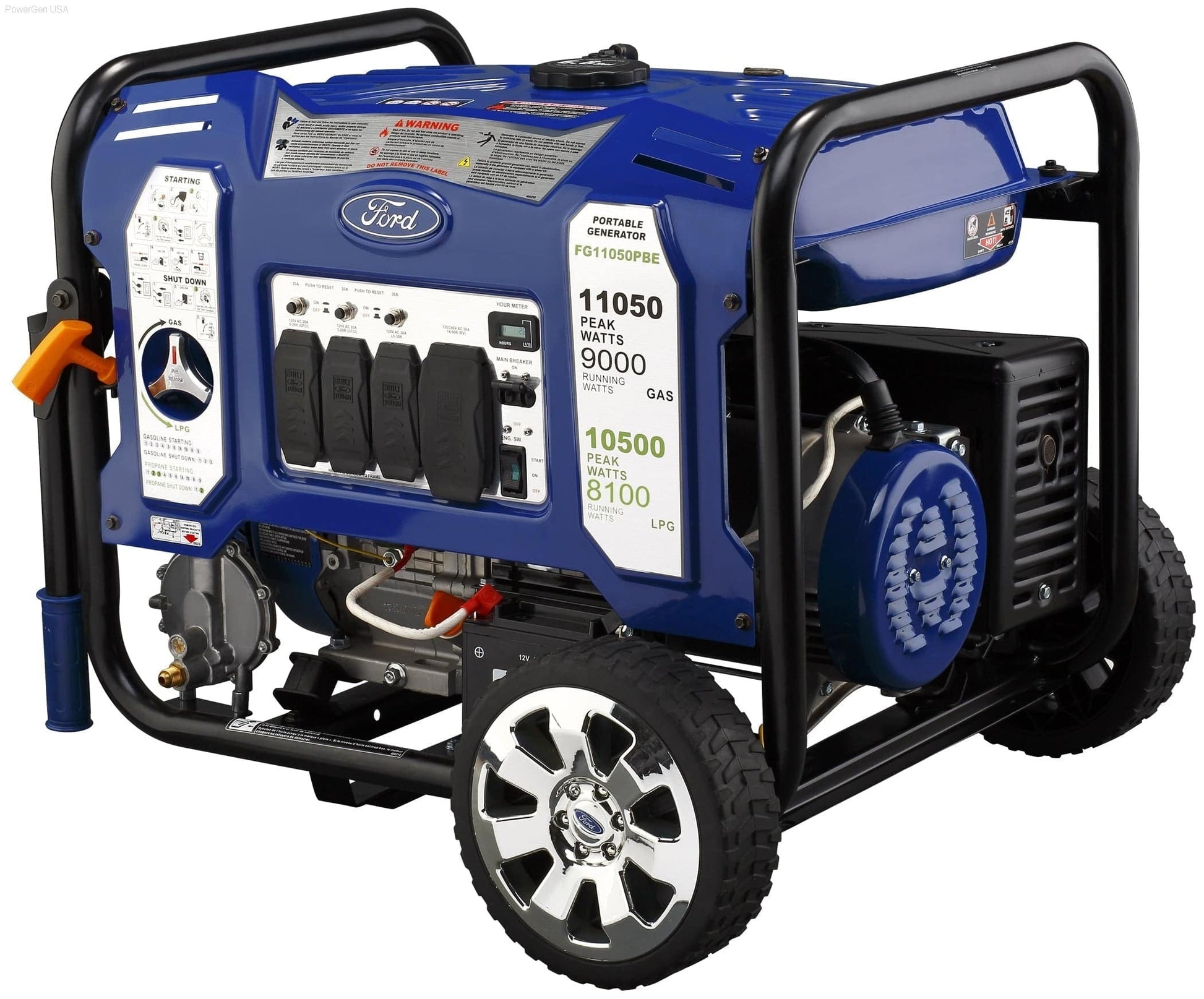 Dual Fuel Hybrid - Ford-FG11050PBE 11,050W Dual Fuel Portable Generator With Switch & Go Technology