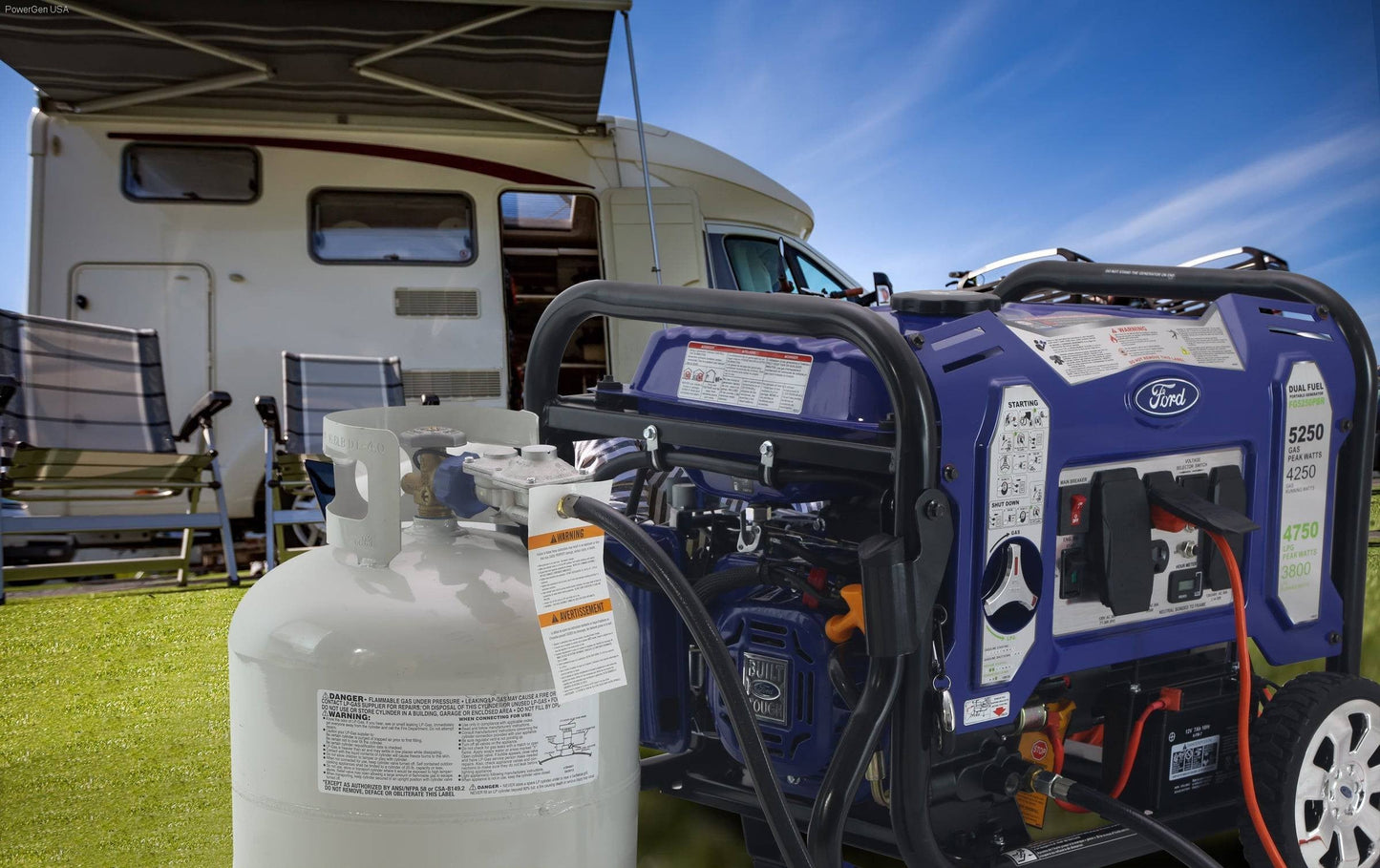 Dual Fuel Hybrid - Ford-FG5250PBE  Dual Fuel Portable Generator With Switch & Go Technology