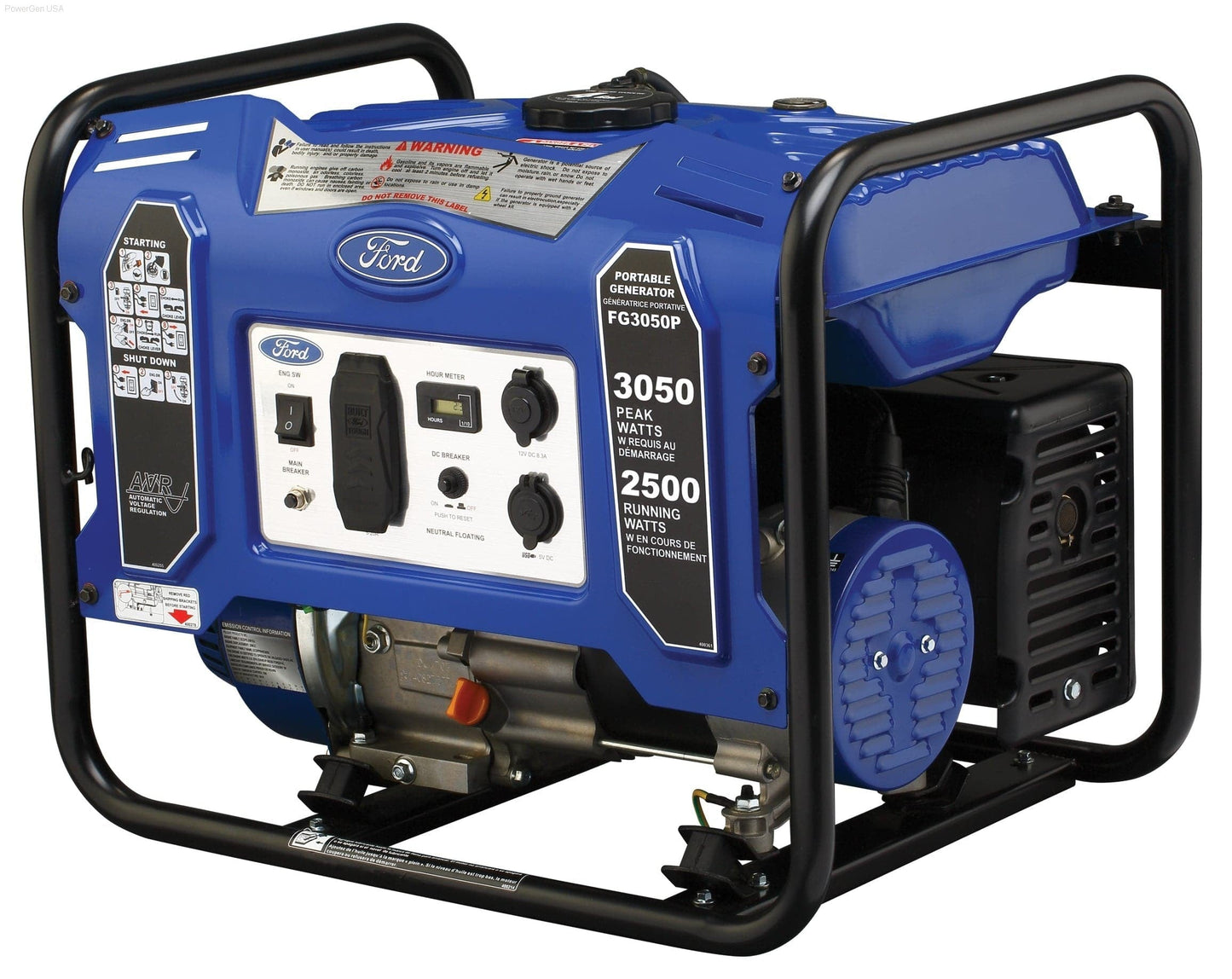 Gas Generators - Ford-FG3050P 3050 Peak Watts/ 2500 Running Watts,Portable Gas Powered Generator