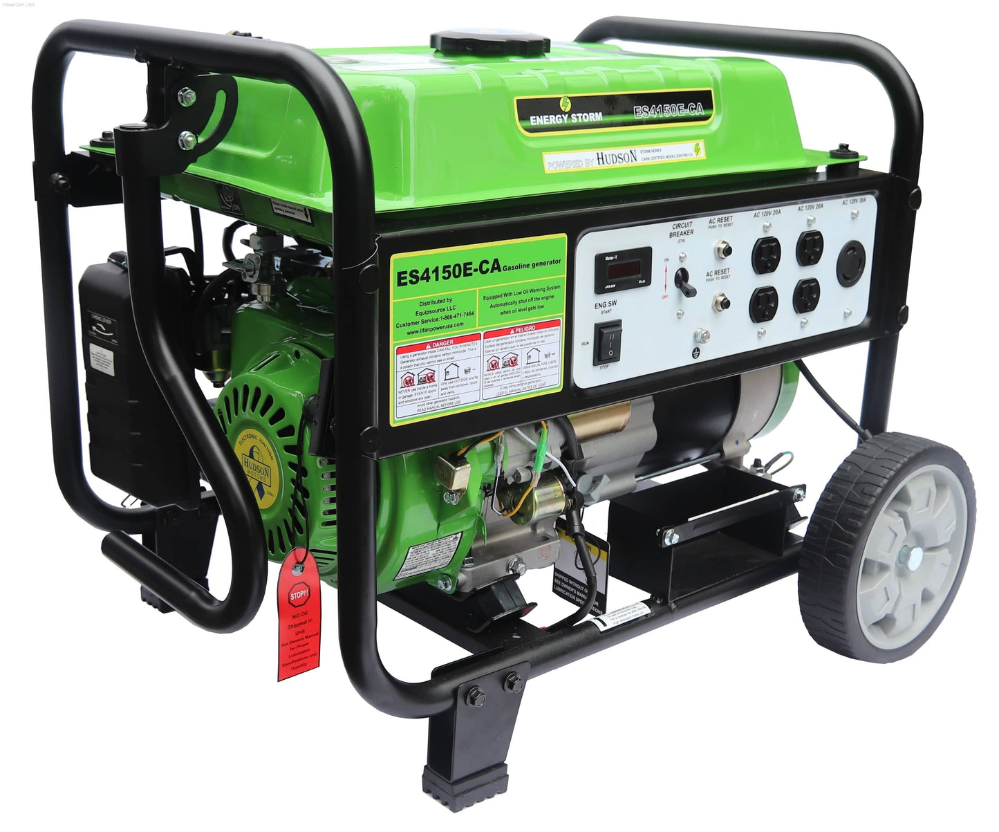 Gas Generators - LIFAN Power USA 3500-Watt Surge 3200 Watt Rated Electric Or Recoil Start Open Frame Generator -CARB
