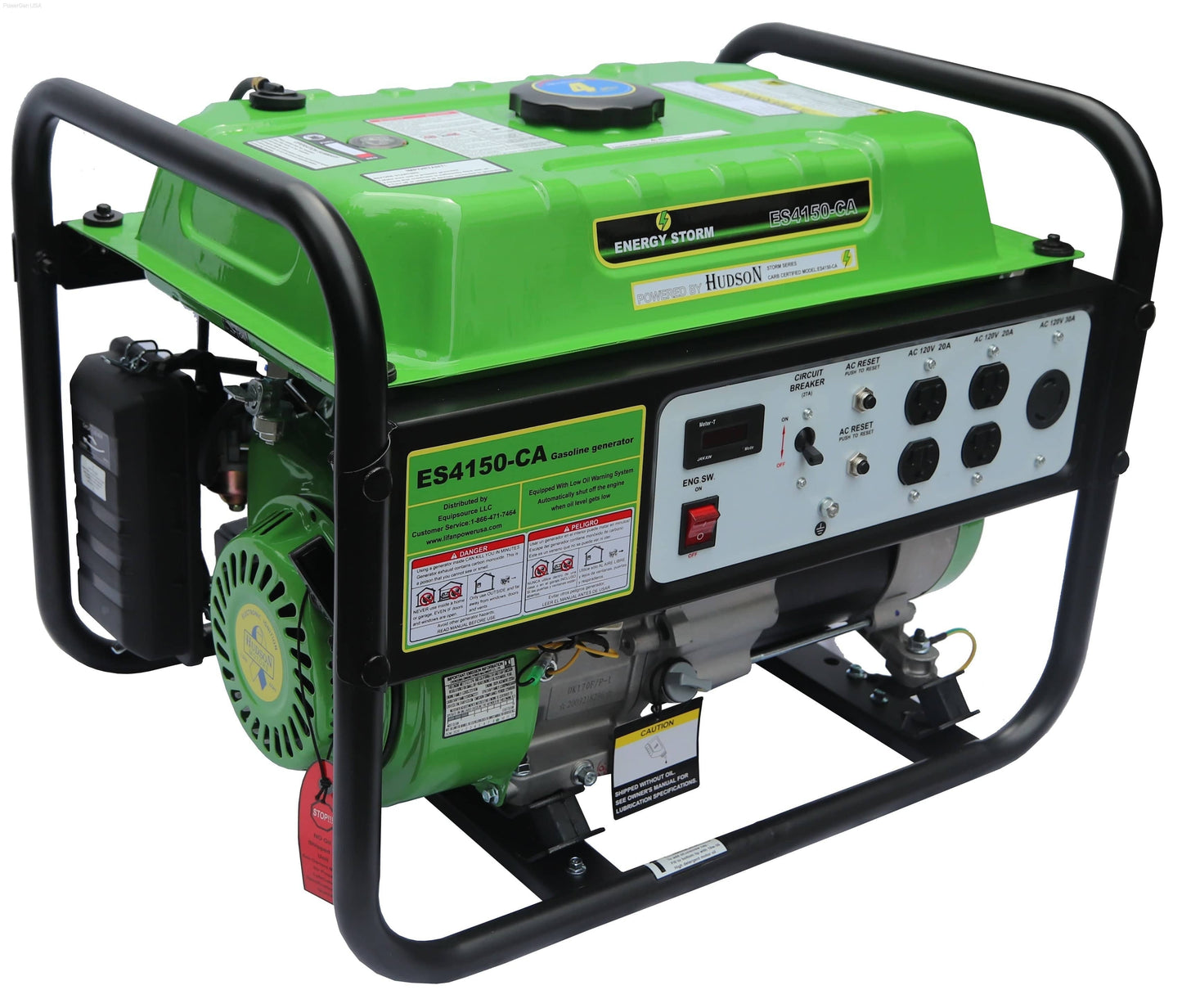 Gas Generators - LIFAN Power USA  3500-Watt Surge 3200 Watt Rated Recoil Start Open Frame Generator -CARB