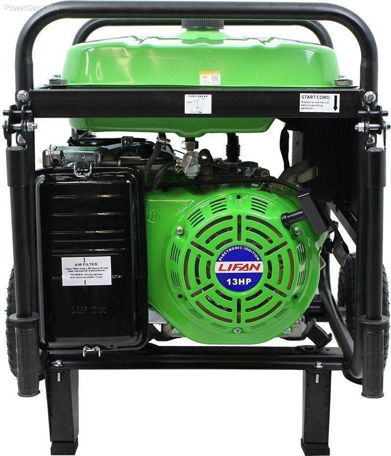 Gas Generators - LIFAN Power USA  5500W ES Generator - 11MHP W/Recoil Start