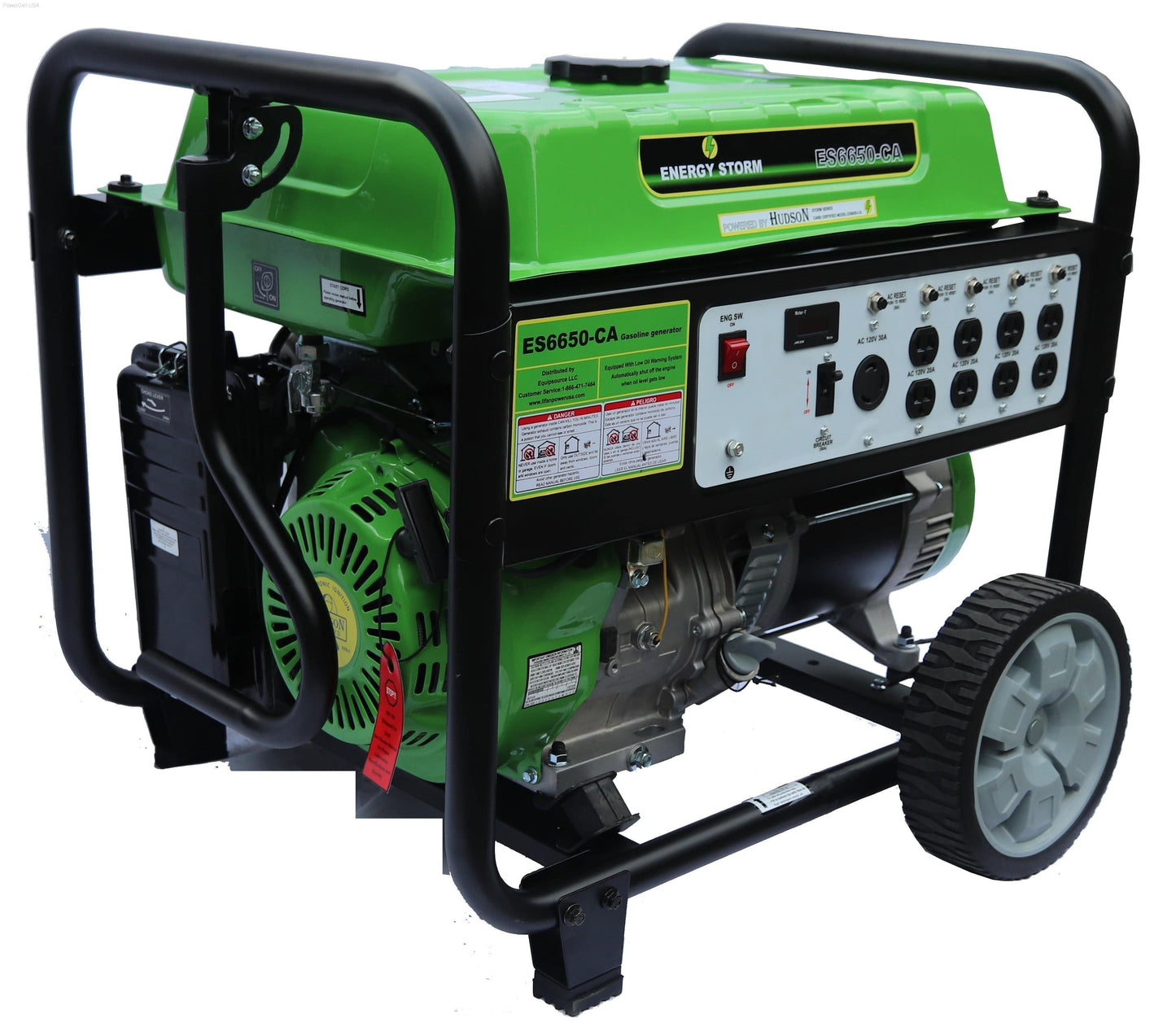 Gas Generators - LIFAN Power USA  6500-Watt Surge 6000 Watt Rated Recoil Start Open Frame Generator