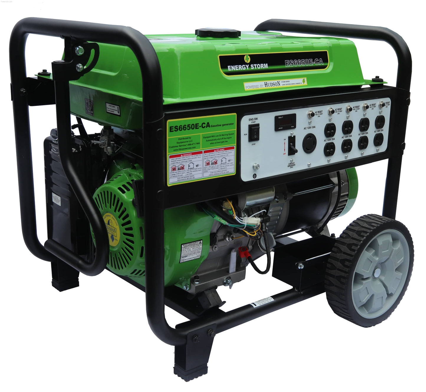Gas Generators - LIFAN Power USA 6500-Watt Surge 6000 Watt Rated Recoil Start Open Frame Generator -CARB