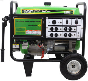 Gas Generators - LIFAN Power USA 6600-Watt 13hp Gas Powered Portable Generator With Electric And Recoil Start