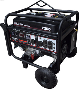 Gas Generators - LIFAN Power USA  7000W Pro Generator - 13MHP W/Recoil Start/Wheel Kit