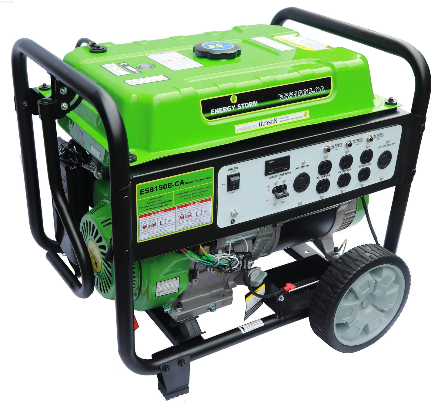 Gas Generators - LIFAN Power USA 8000W ES Generator - 15MHP W/Recoil/Elec Start - CARB