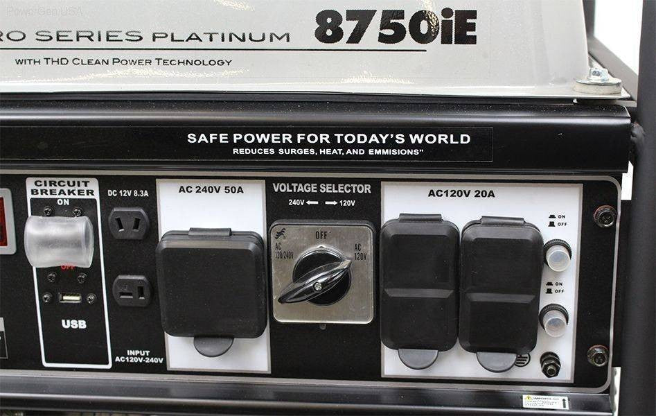 Gas Generators - LIFAN Power USA  8500W Platinum Generator -15MHP W/Recoil/Electric Start RV Model