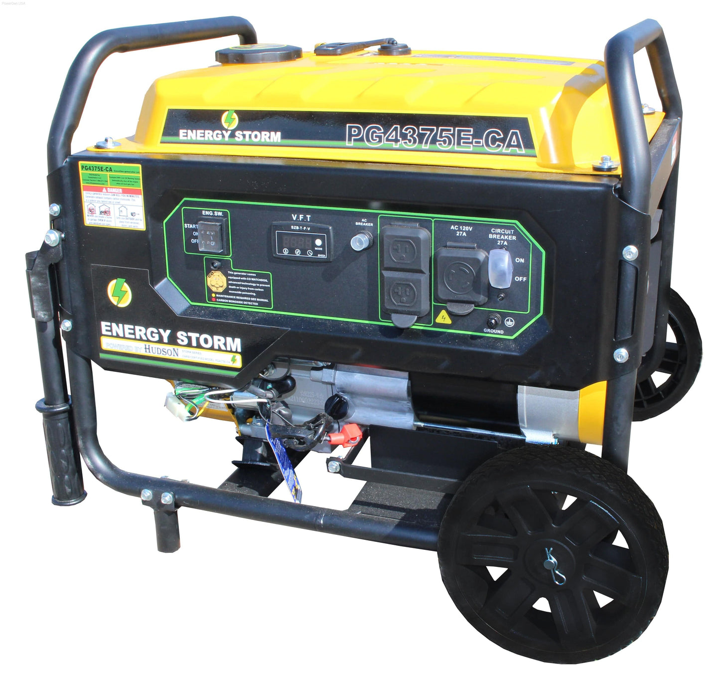 Gas Generators - LIFAN Power USA PG4375E-CA / 4375W Surge 3500W Rated Electric / Recoil Start Open Frame Generator