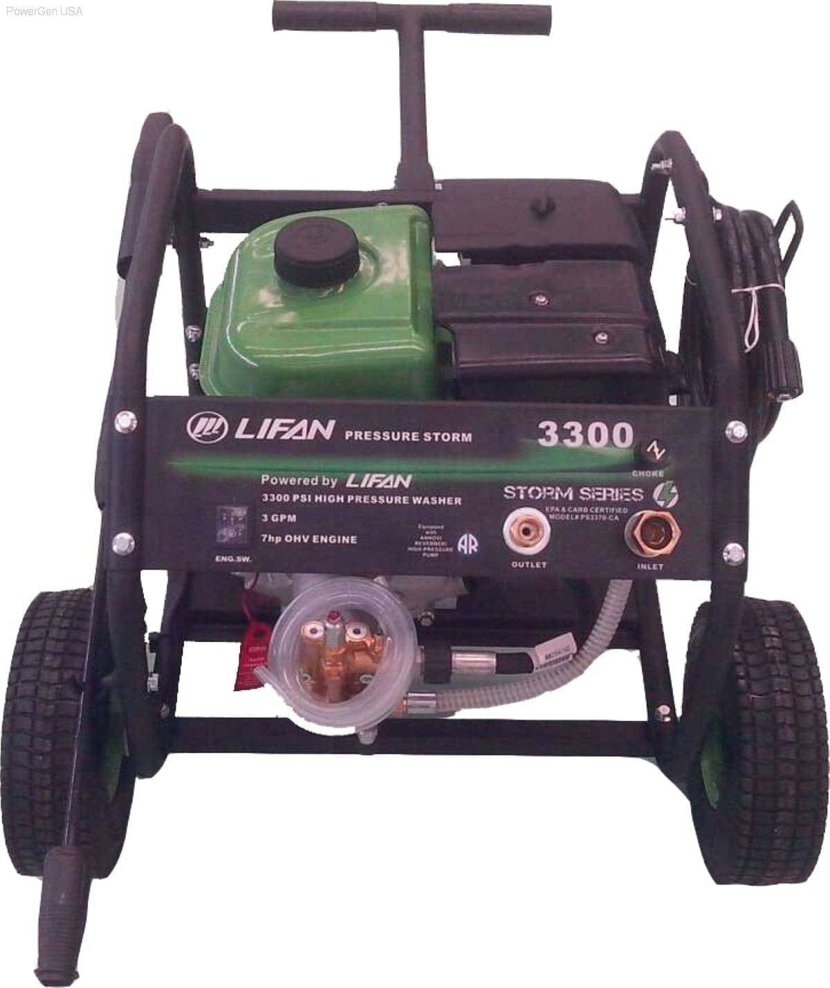Pressure Washers - LIFAN Power USA Electric Start Pressure Washer 3300 Psi, 3 GPM AR Axial Cam Pump