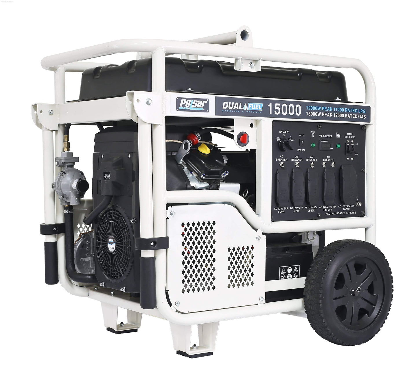 Dual Fuel Hybrid - Pulsar PG15KVTWB-15,000W Dual Fuel Portable Generator