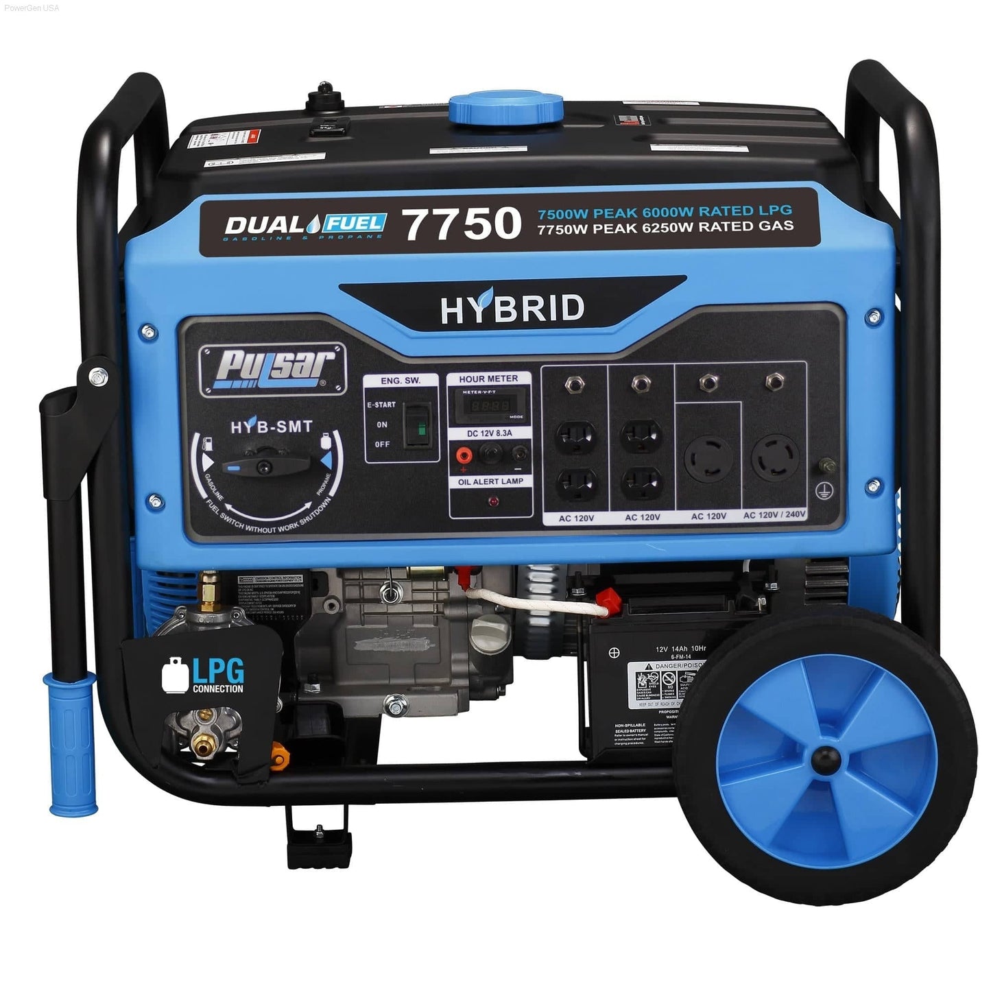 Dual Fuel Hybrid - Pulsar PG77750B- Dual Fuel Generator With Switch & Go Capability